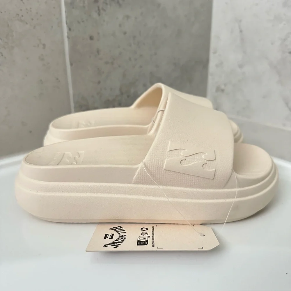 Billabong Cream Slide Sandals Size 1 Girls